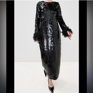 Show Me Your MuMu Black Sequin Long Sleeve Dress